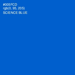 #005FCD - Science Blue Color Image